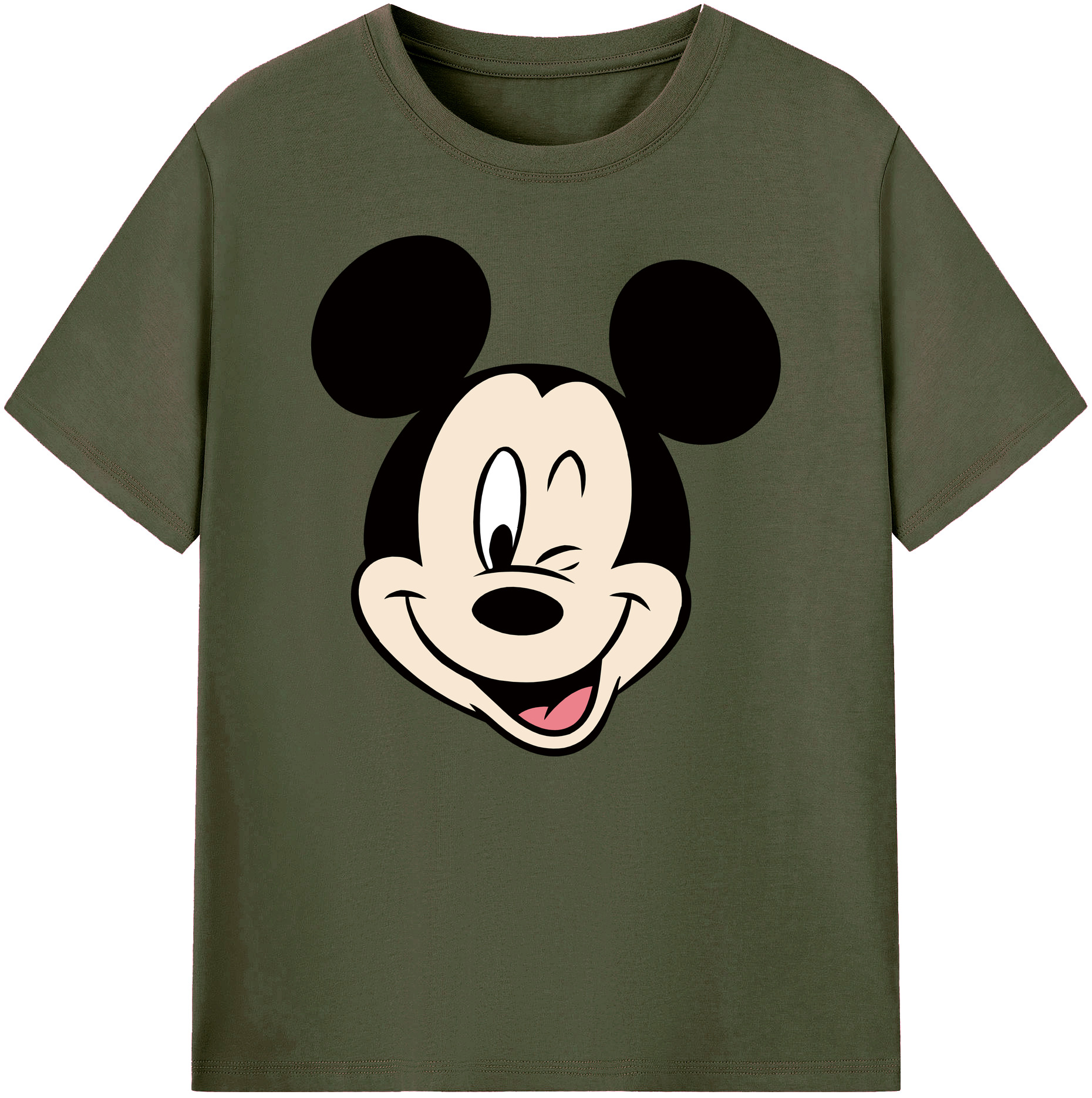 ミッキーマウス Mickey Mouse 綿100％ メンズ半袖Tシャツ｜肌触りやわらか＆通気性